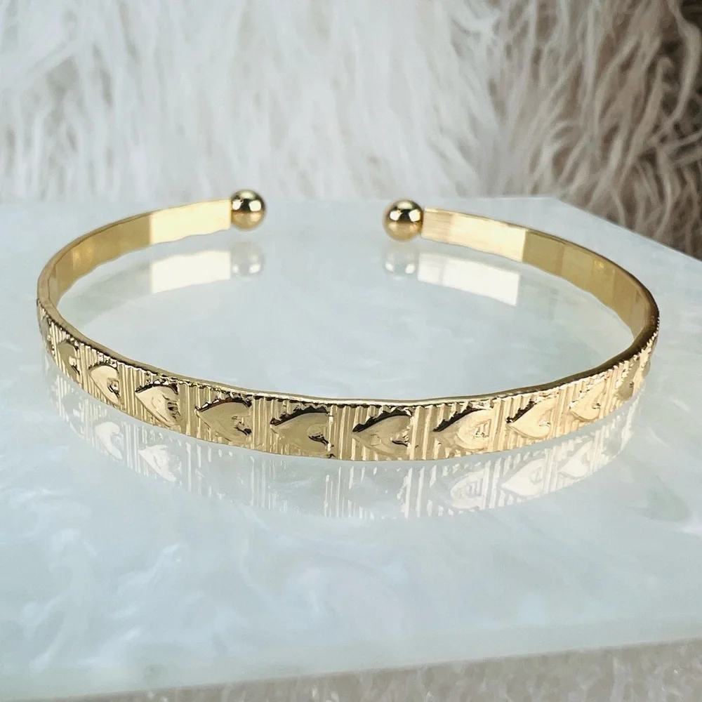Elegant Goldtone Stackable Cuff Bracelet
